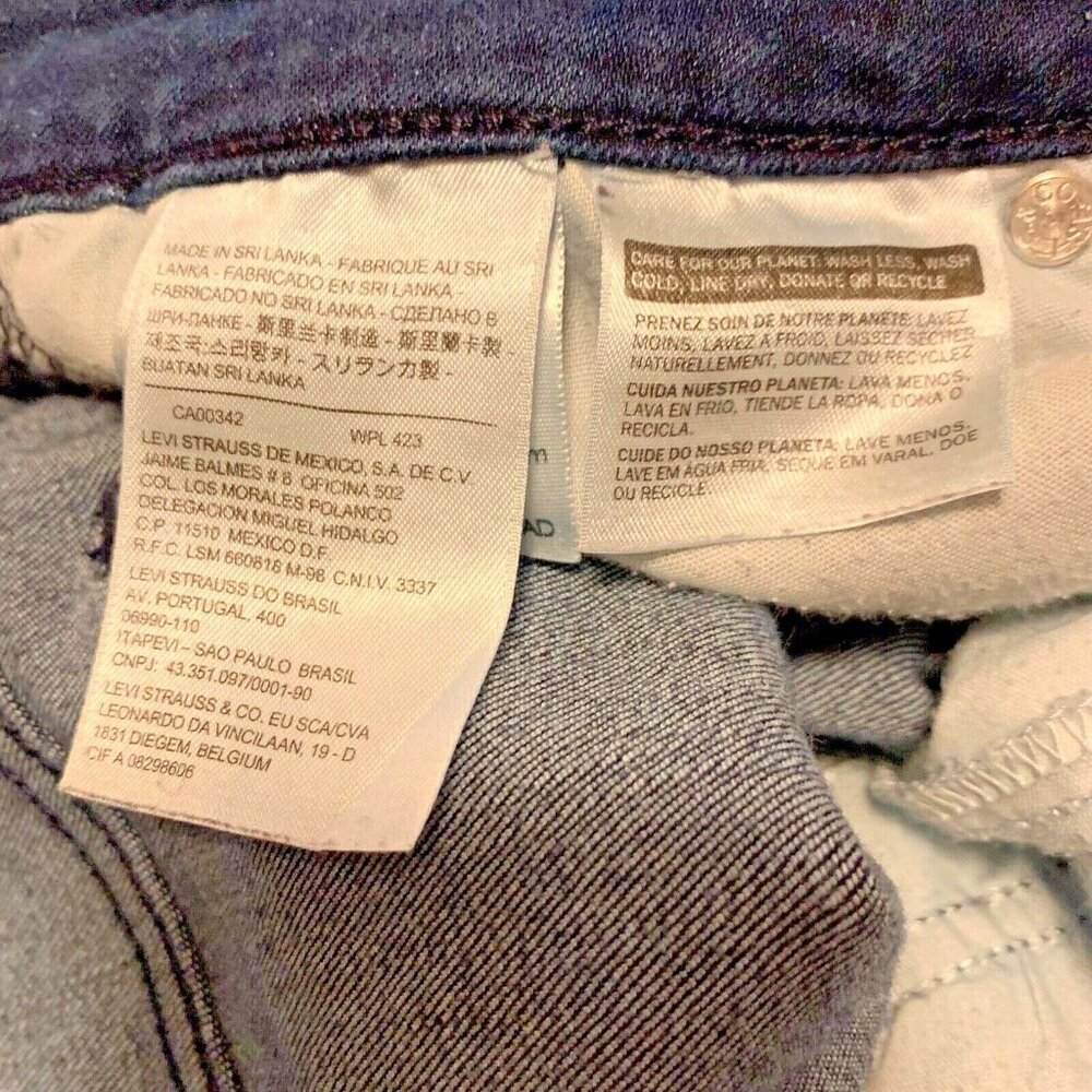 Levis Womens Blue Jeans 8 29 Slight Curve Classic Rise Slim Leg Stretch Denim - Picture 5 of 10